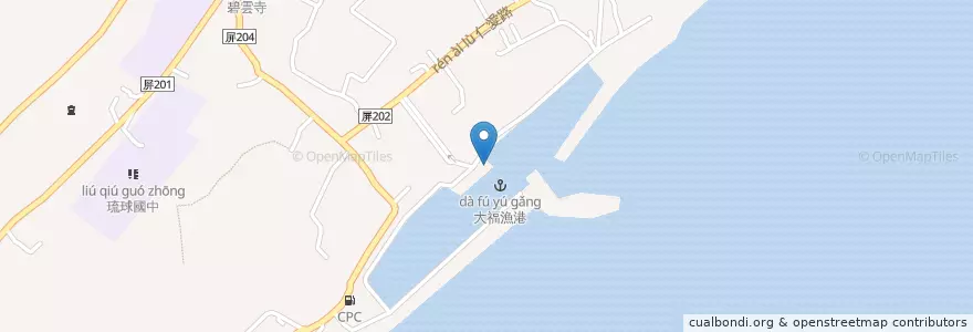 Mapa de ubicacion de 大福渡船碼頭遊客中心 en 台湾.