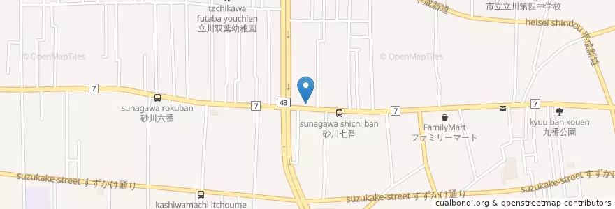 Mapa de ubicacion de すみよし en اليابان, 東京都, 立川市.