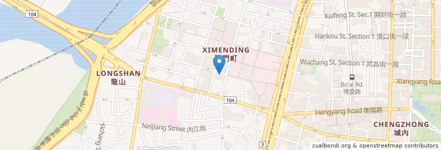 Mapa de ubicacion de U2電影館 萬年館 en 臺灣, 新北市, 臺北市, 萬華區.