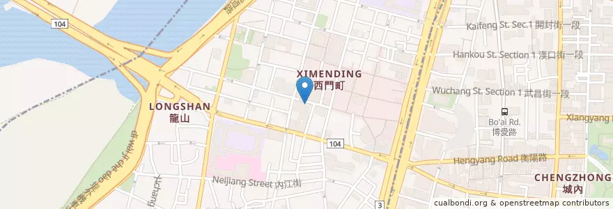 Mapa de ubicacion de 今日秀泰影城 en Тайвань, Новый Тайбэй, Тайбэй, 萬華區.