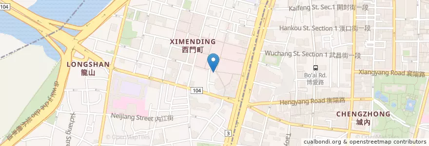 Mapa de ubicacion de 肯德基 en 臺灣, 新北市, 臺北市, 萬華區.
