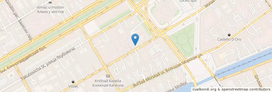 Mapa de ubicacion de Бизе en 俄罗斯/俄羅斯, Северо-Западный Федеральный Округ, 列宁格勒州, Санкт-Петербург, Адмиралтейский Район, Адмиралтейский Округ.