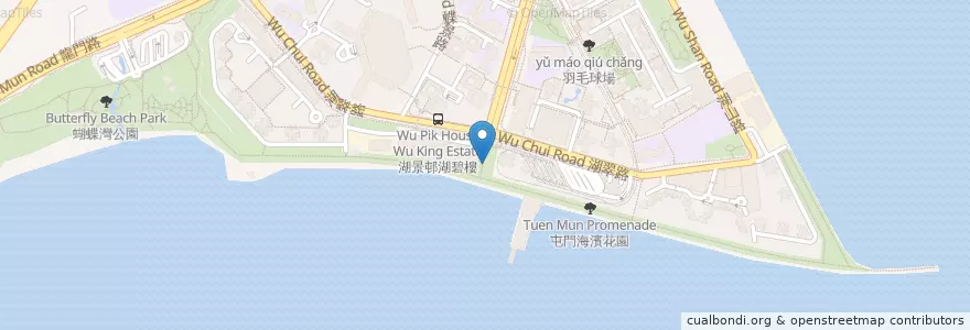 Mapa de ubicacion de 屯門碼頭公廁 Tuen Mun Ferry Pier Public Toilet en 中国, 香港 Hong Kong, 广东省, 新界 New Territories, 屯門區 Tuen Mun District.