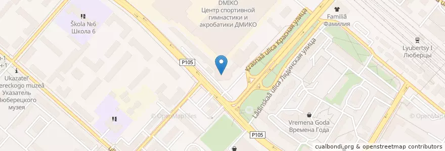Mapa de ubicacion de Стомед en Rusia, Distrito Federal Central, Óblast De Moscú, Городской Округ Люберцы.