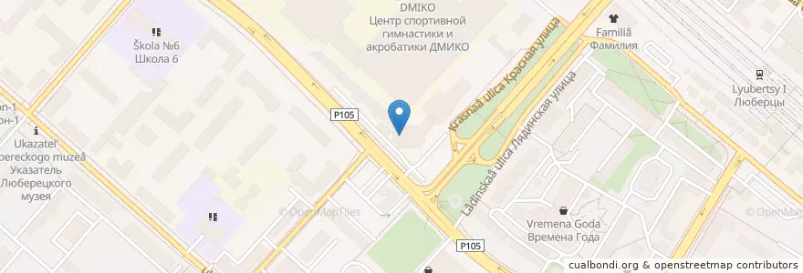 Mapa de ubicacion de "Умные детки" развивающий центр en Rússia, Distrito Federal Central, Oblast De Moscou, Городской Округ Люберцы.