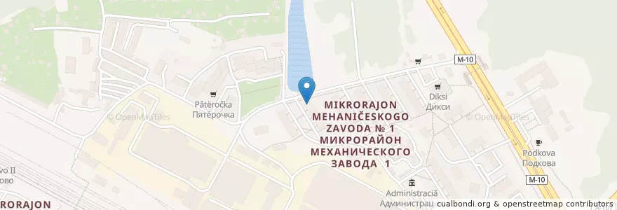 Mapa de ubicacion de Радумльская библиотека № 24 en Rusia, Distrito Federal Central, Óblast De Moscú, Городской Округ Солнечногорск.
