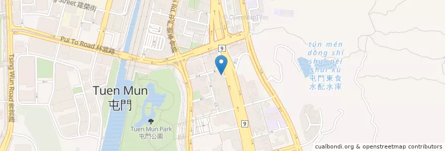 Mapa de ubicacion de 屯門市廣場1期停車場 Tuen Mun Town Plaza Phase 1 Car Park en 中国, 香港, 広東省, 新界, 屯門區 Tuen Mun District.