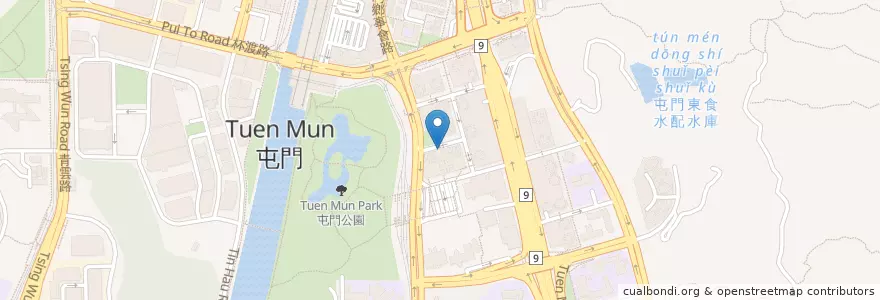 Mapa de ubicacion de Urban en Китай, Гонконг, Гуандун, Новые Территории, 屯門區 Tuen Mun District.