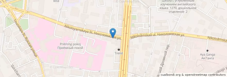 Mapa de ubicacion de ВьетКафе en Russie, District Fédéral Central, Moscou, Центральный Административный Округ, Таганский Район.