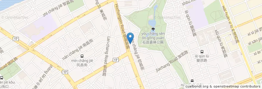 Mapa de ubicacion de 朝日円滿楠梓旗艦店 en Taiwan, Kaohsiung, 楠梓區.