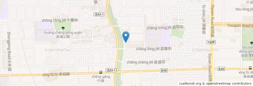 Mapa de ubicacion de 昌盛郵局 en تایوان, 新北市, 新莊區.