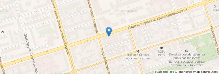 Mapa de ubicacion de Центр-Инвест en ロシア, 南部連邦管区, ロストフ州, Городской Округ Ростов-На-Дону.