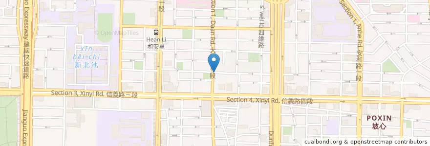 Mapa de ubicacion de 檸檬草火鍋店 en تايوان, تايبيه الجديدة, تايبيه, 大安區.