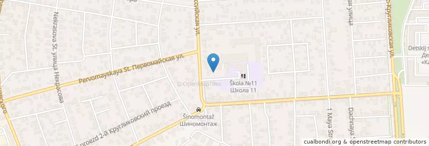 Mapa de ubicacion de ГИБДД УВД Прикубанского округа en Russia, South Federal District, Krasnodar Krai, Krasnodar Municipality.