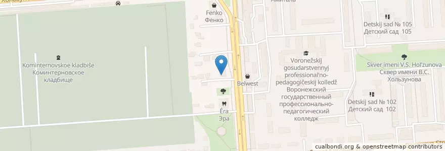 Mapa de ubicacion de DHL en Russie, District Fédéral Central, Oblast De Voronej, Городской Округ Воронеж.