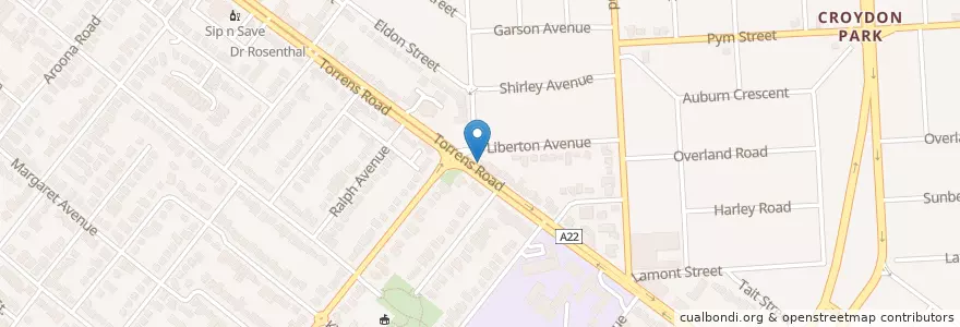 Mapa de ubicacion de Papaya en 澳大利亚, 南澳大利亚州, Adelaide, City Of Charles Sturt.