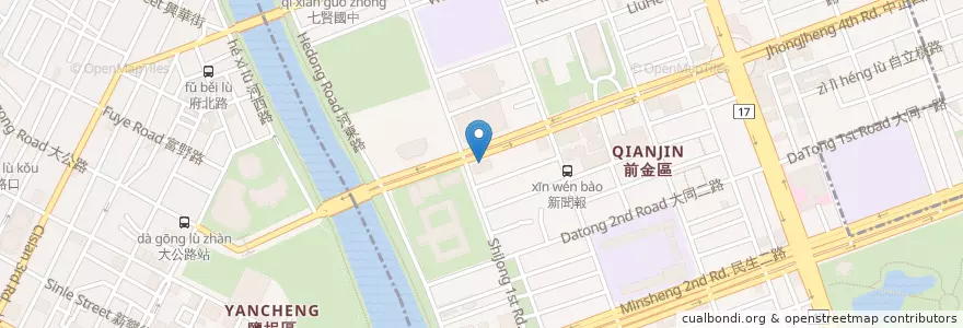 Mapa de ubicacion de 兆豐國際商業銀行 en Тайвань, Гаосюн, 前金區.
