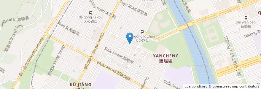 Mapa de ubicacion de 米糕城 en Taiwan, Kaohsiung, Yancheng District.