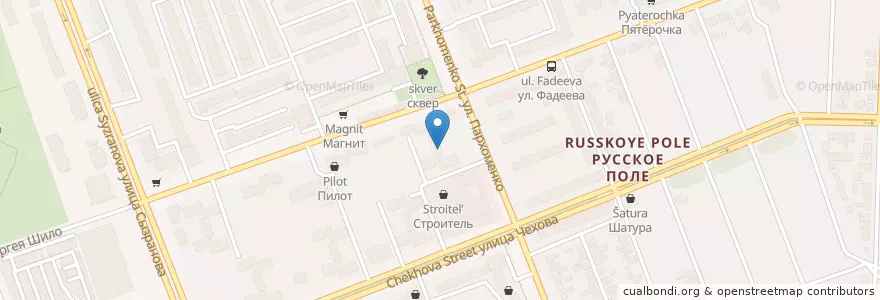 Mapa de ubicacion de Наркологический диспансер en Rusland, Zuidelijk Federaal District, Oblast Rostov, Городской Округ Таганрог.