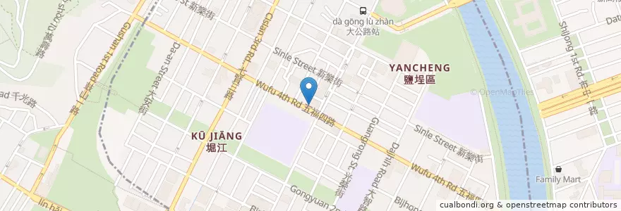 Mapa de ubicacion de 華南商業銀行 en تايوان, كاوهسيونغ, 鹽埕區.