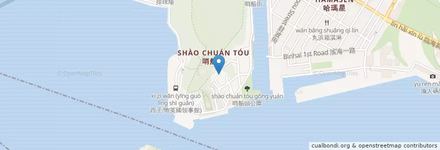 Mapa de ubicacion de 慈賢宮 en Taiwán, Kaohsiung, 鼓山區.