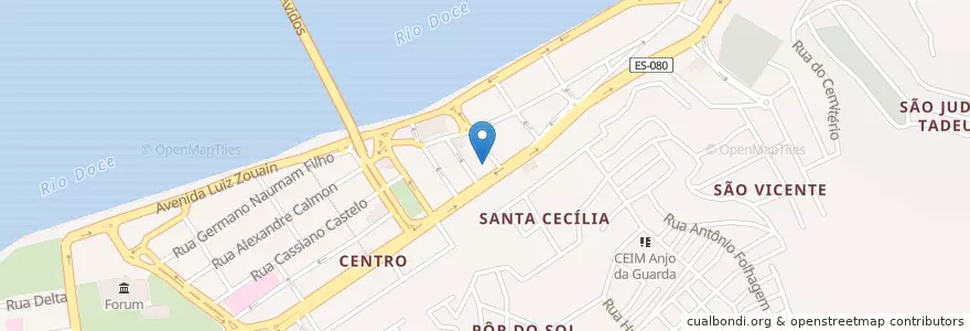Mapa de ubicacion de CEF Caixa Econômica Federal Colatina en ブラジル, 南東部地域, エスピリト サント, Região Geográfica Intermediária De Colatina, Microrregião Colatina, Colatina.