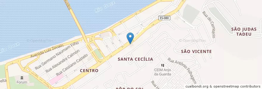 Mapa de ubicacion de Liverpub Music Place en ブラジル, 南東部地域, エスピリト サント, Região Geográfica Intermediária De Colatina, Microrregião Colatina, Colatina.
