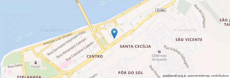Mapa de ubicacion de ECT Correios de Colatina en Brésil, Région Sud-Est, Espírito Santo, Região Geográfica Intermediária De Colatina, Microrregião Colatina, Colatina.