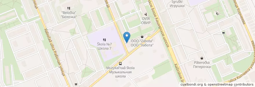 Mapa de ubicacion de Медицинский центр «Семейный» en Rusia, Distrito Federal Central, Óblast De Moscú, Городской Округ Домодедово.