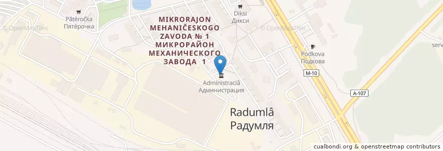 Mapa de ubicacion de Администрация en Russie, District Fédéral Central, Oblast De Moscou, Городской Округ Солнечногорск.