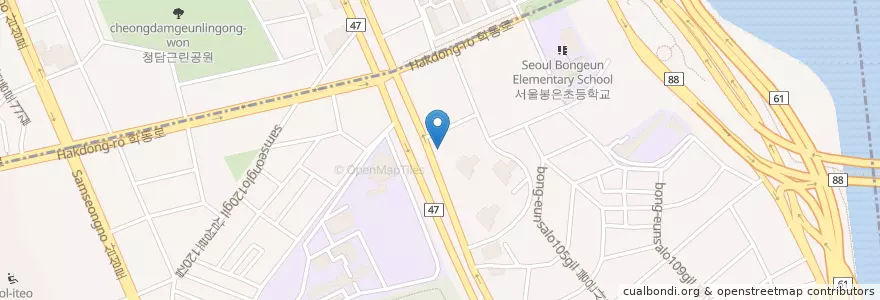 Mapa de ubicacion de 신한은행 en Korea Selatan, 서울, 강남구, 삼성동, 삼성1동.