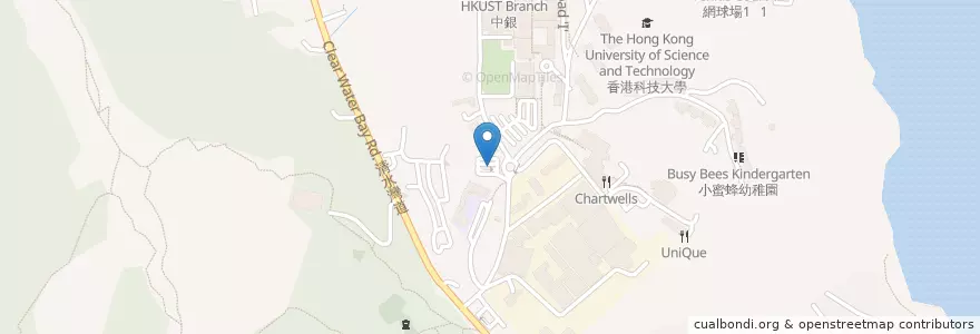 Mapa de ubicacion de 香港科技大學 (南) HKUST (South) en 중국, 광둥성, 홍콩, 신제, 西貢區 Sai Kung District.