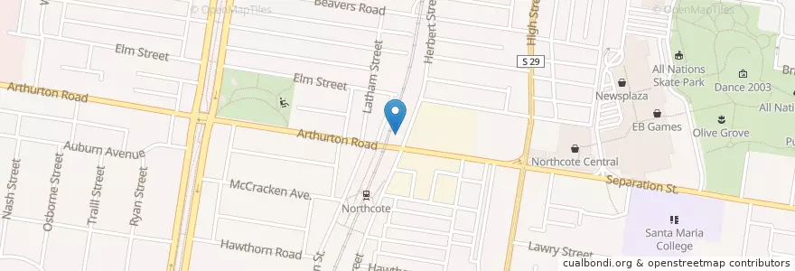 Mapa de ubicacion de TimeOut en استرالیا, Victoria, City Of Darebin.