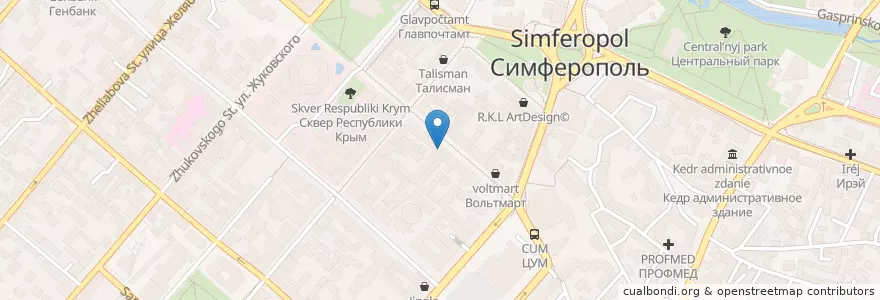 Mapa de ubicacion de Виста en Russia, South Federal District, Autonomous Republic Of Crimea, Republic Of Crimea, Simferopol District, Simferopol Municipality Council, Simferopol (Urban Okrug).