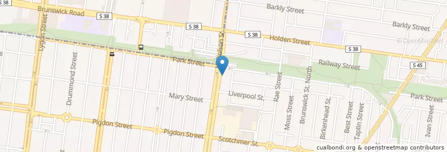 Mapa de ubicacion de Railway Hotel en Австралия, Виктория, City Of Yarra.