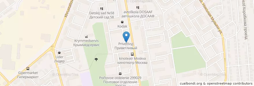 Mapa de ubicacion de АВК en روسيا, منطقة فيدرالية جنوبية, Севастополь, Севастополь, Ленинский Район, Ленинский Округ.