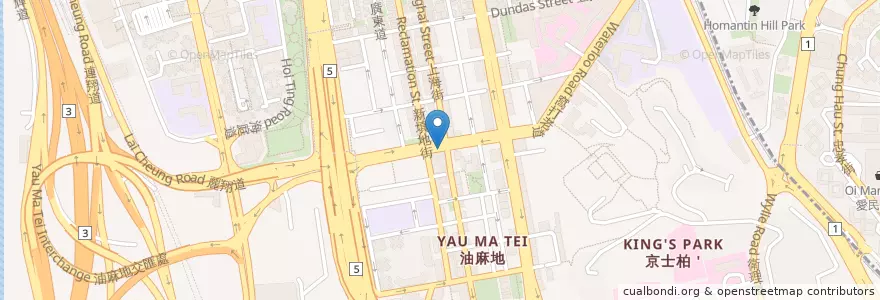 Mapa de ubicacion de 上海街／窩打老道公廁 Shanghai Street / Waterloo Road Public Toilet en 中国, 广东省, 香港 Hong Kong, 九龍 Kowloon, 新界 New Territories, 油尖旺區 Yau Tsim Mong District.