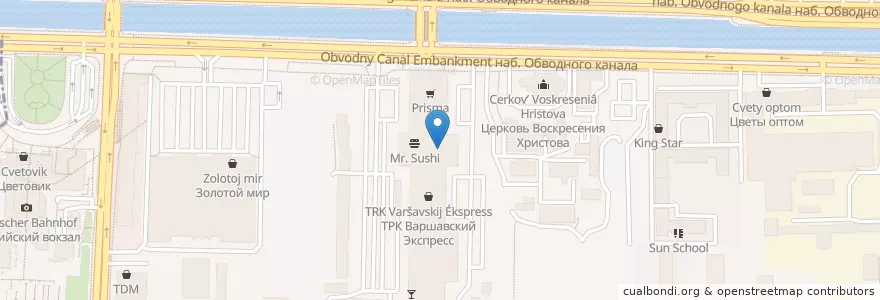 Mapa de ubicacion de KFC en Russia, Northwestern Federal District, Leningrad Oblast, Saint Petersburg, Адмиралтейский Район, Округ Измайловское.