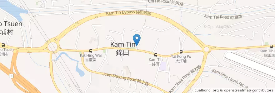 Mapa de ubicacion de 錦田街市公廁 Kam Tin Market Public Toilet en China, Hong Kong, Provincia De Cantón, Nuevos Territorios, 元朗區 Yuen Long District.