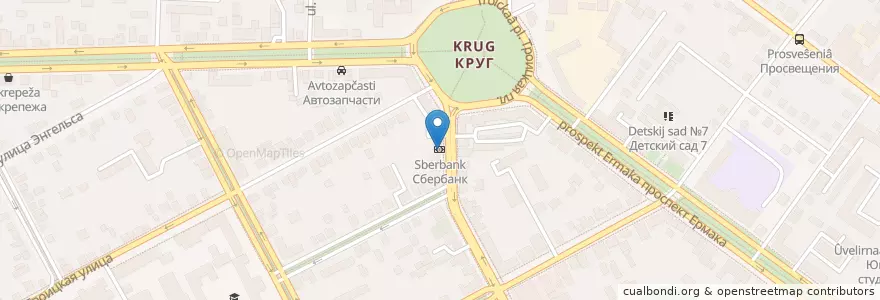 Mapa de ubicacion de Сбербанк en ロシア, 南部連邦管区, ロストフ州, Городской Округ Новочеркасск.