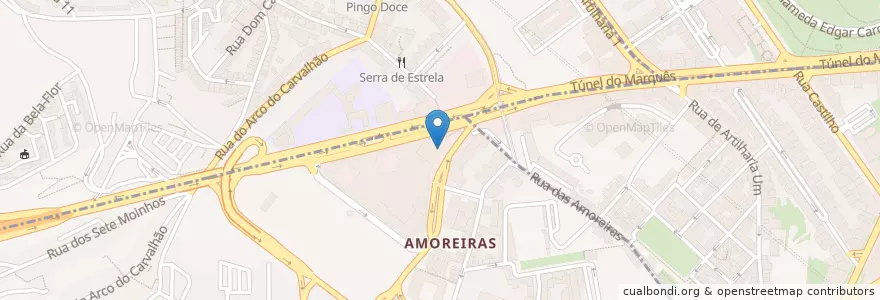Mapa de ubicacion de Caixa Geral de Depósitos en Portugal, Área Metropolitana De Lisboa, Lissabon, Grande Lisboa, Lissabon, Campo De Ourique.