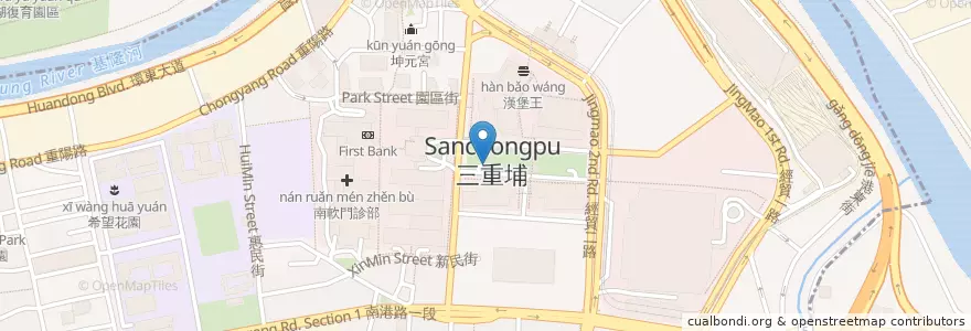 Mapa de ubicacion de 世貿公園地下停車場 en 타이완, 신베이 시, 타이베이시, 난강 구.