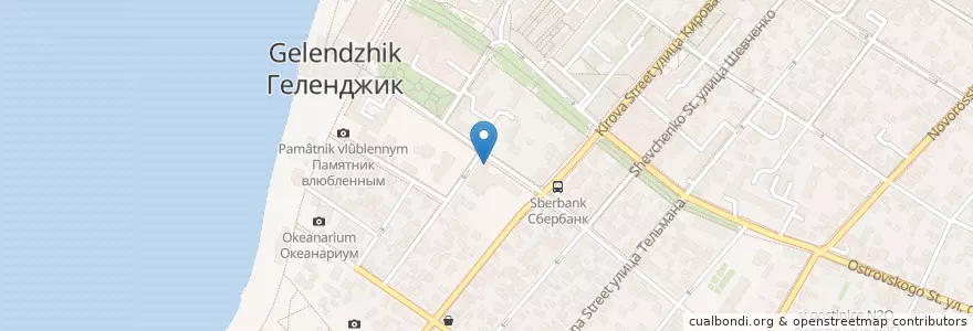 Mapa de ubicacion de Subway en Russia, South Federal District, Krasnodar Krai, Городской Округ Геленджик.