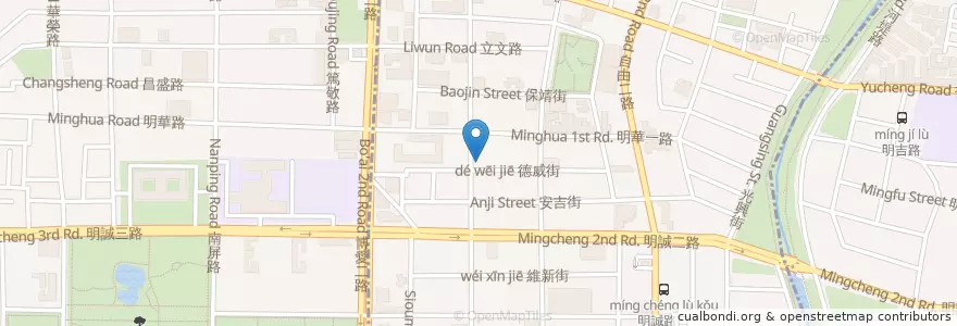 Mapa de ubicacion de 里港趙壽宏餛飩豬腳餐飲店 en 타이완, 가오슝시, 쭤잉구.