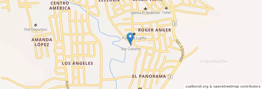 Mapa de ubicacion de Bar Colocho en Nicaragua, Jinotega, Jinotega (Municipio).
