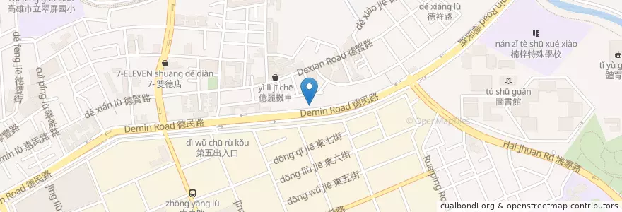 Mapa de ubicacion de 杏生婦產小兒科 en 타이완, 가오슝시, 난쯔구.