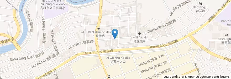 Mapa de ubicacion de 三味巧 en Тайвань, Гаосюн, 楠梓區.