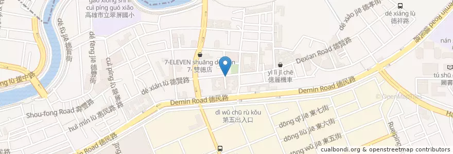Mapa de ubicacion de 陳顯明診所 en Tayvan, Kaohsiung, 楠梓區.
