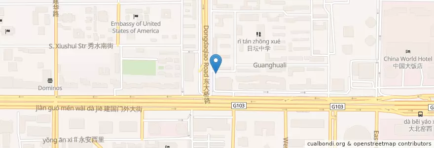 Mapa de ubicacion de Yonghe King en 中国, 北京市, 河北省, 朝阳区.