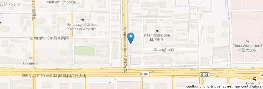 Mapa de ubicacion de Cachet en China, Beijing, Hebei, Chaoyang District.